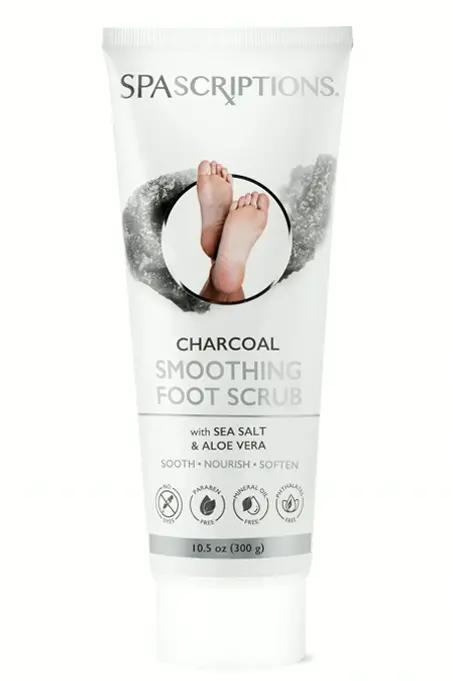 SpaScriptions Charcoal Feet Exfoliating Wash, 10.5 Ounces