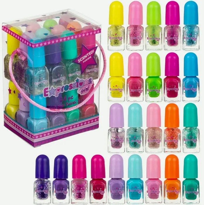 Fragrant Polish Set - 24pc Assorted Shades for Kids