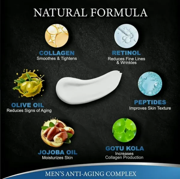 Men's Facial Moisturizer Gel - Anti-Wrinkle & Revitalizing - 4.2 Ounces