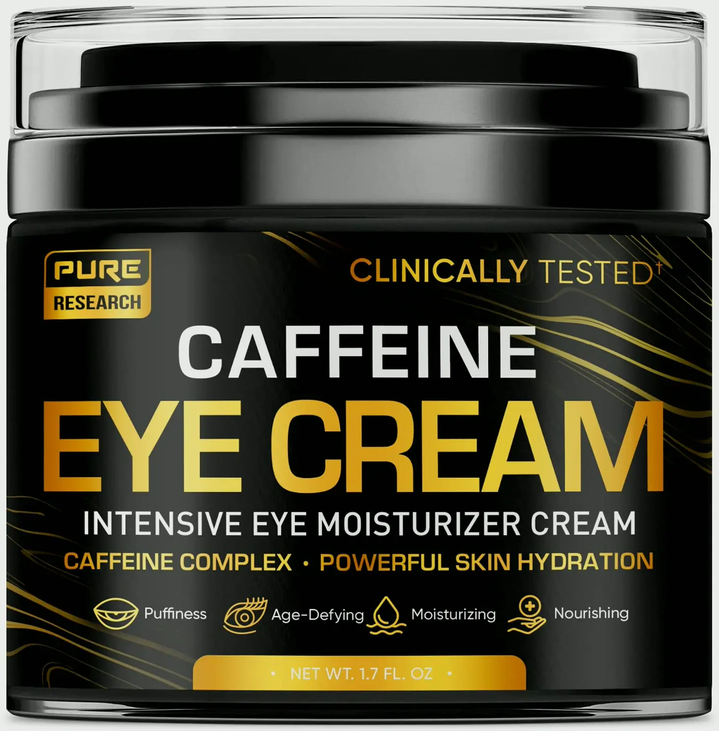 Caffeine Eye Cream to Reduce Aging, Under Eye Bags, Puffiness 1.7oz