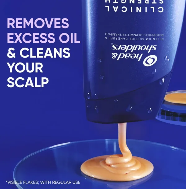Head & Shoulders Clinical-Grade Anti-Dandruff Shampoo, Superior Sebum & Flake Control, Rx Strength