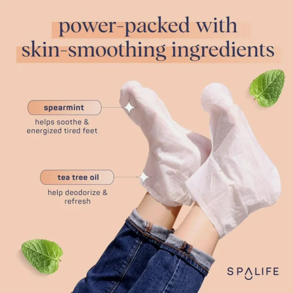 SpaLife Exfoliating Foot Masks (Pack of 8)