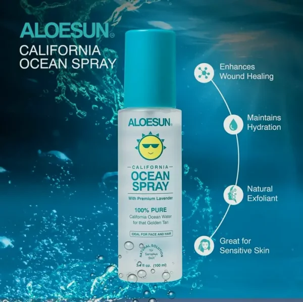 Ocean Mist: Sea Salt Face Mist with Lavender (Travel Size, 3.4 Fl Oz)