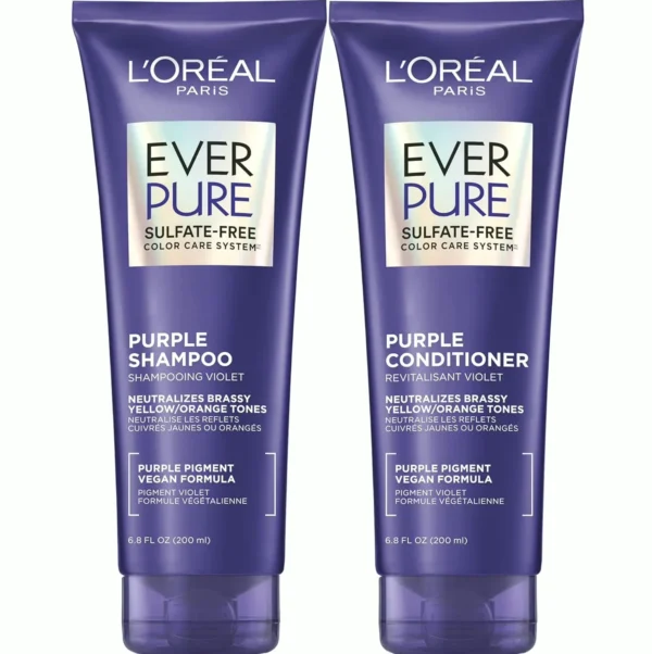Pure Ever Brass Toning Shampoo Kit for Light, Silver Locks