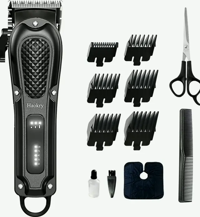 Pro Mens Clippers - Wireless & Wired Barber Clippers for Hair Cutting & Beard Trimmer