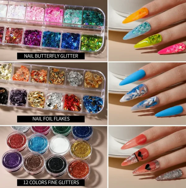 Fandamei's Nail Art Kit with Brushes & Rhinestones