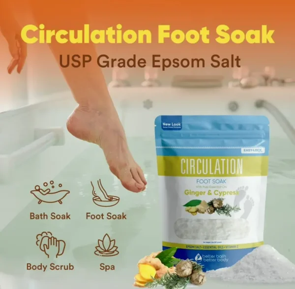 Circulation Foot Soak with Natural Salt & Aromatic Oils (2 lbs)