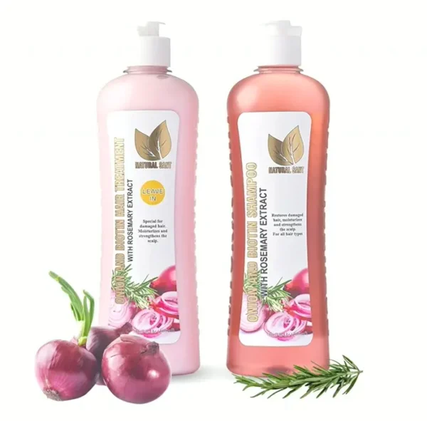 Onion Biotin Herb Shampoo & Treatment Kit to Stronger Locks