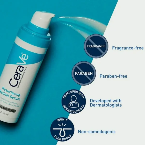 CeraVe Retinol Serum for Marks and Texture | Pore Minimizing and Brightening | Fragrance Free
