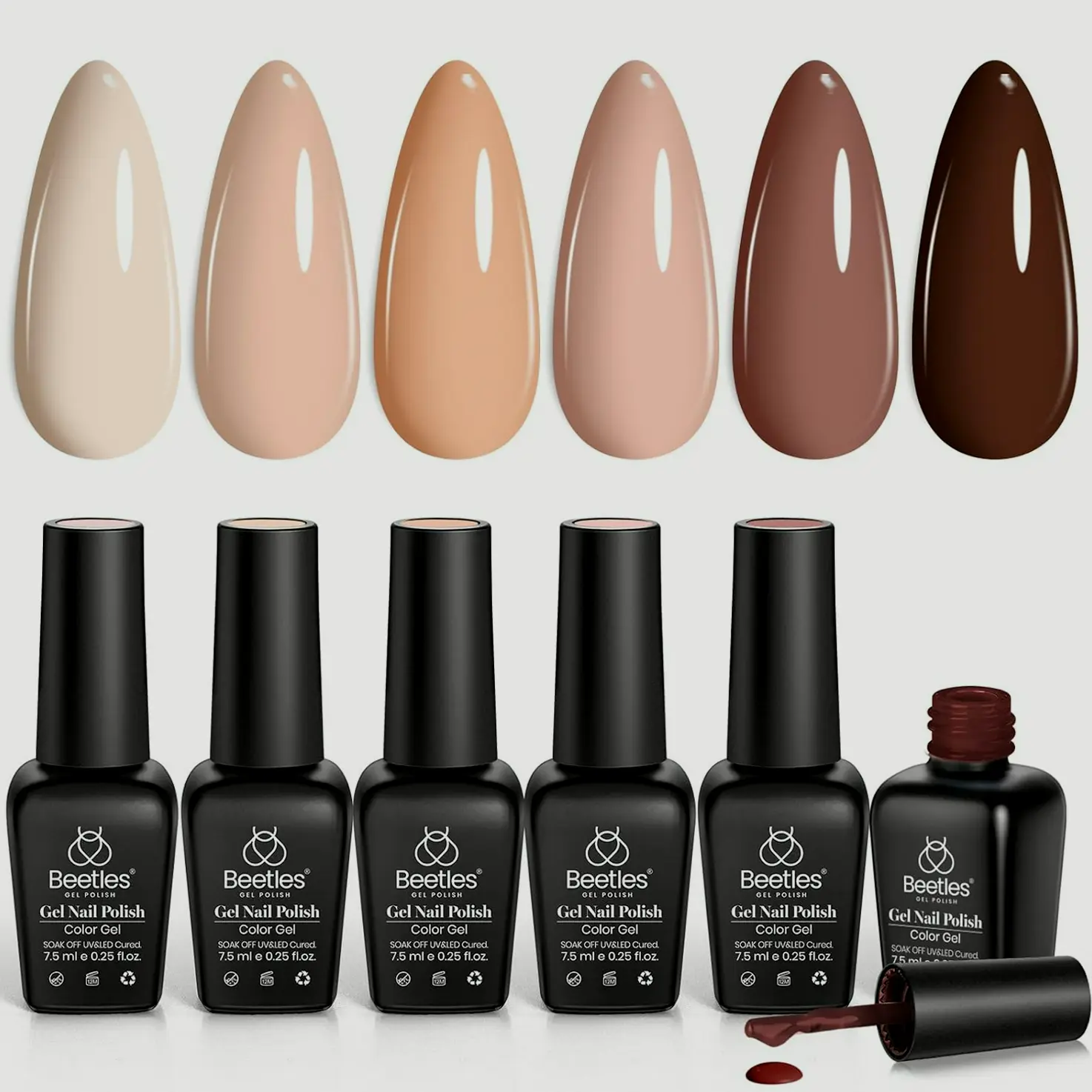 UV Nail Set - Six Tones Nude Collection