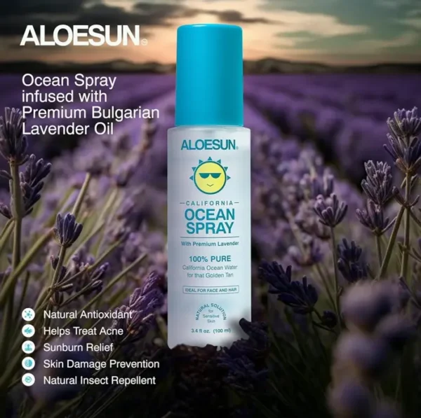 Ocean Mist: Sea Salt Face Mist with Lavender (Travel Size, 3.4 Fl Oz)