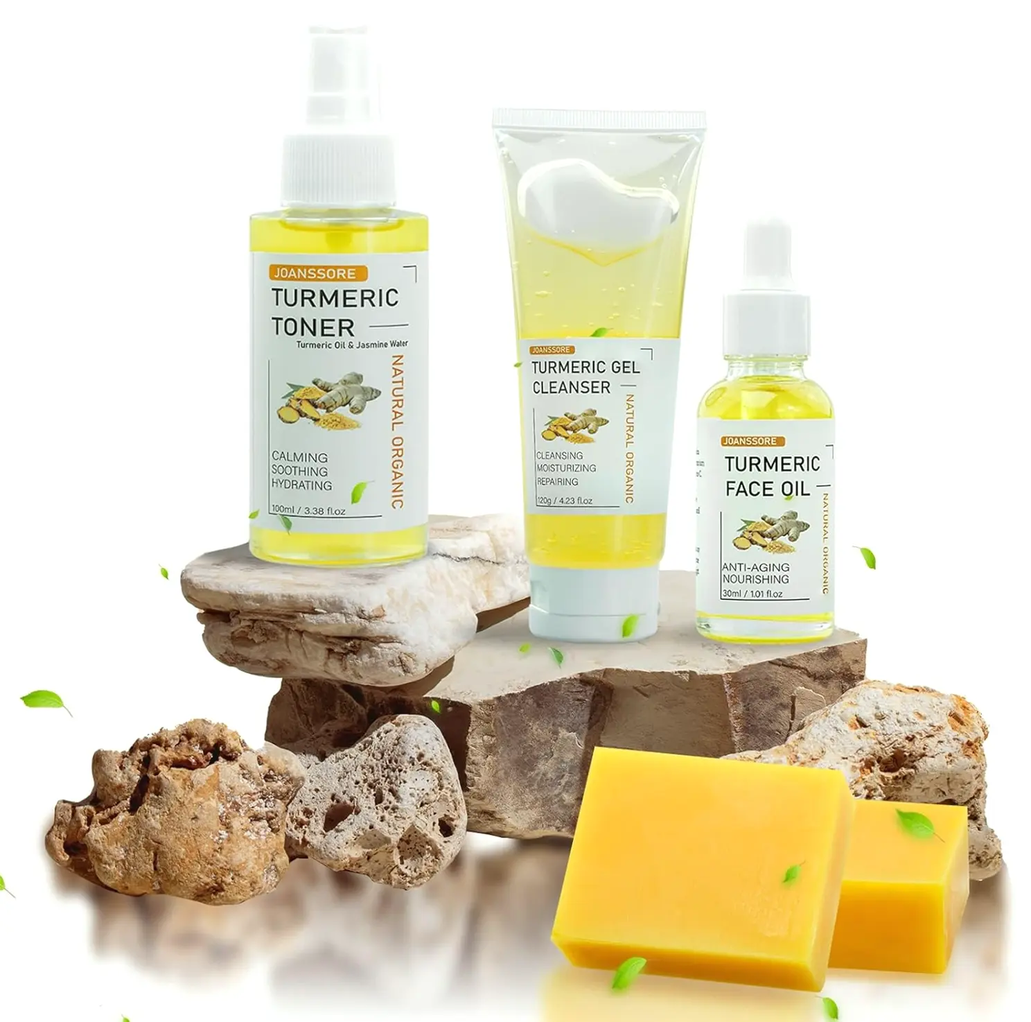 Five-Piece Curcuma Beauty Set, Facial Serum, Face Wash & Hydrator