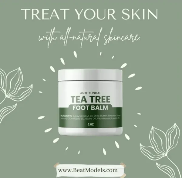 Crafted Tea Tree Salve - Foot Care, Hydrate, Antibacterial - 2 ounces