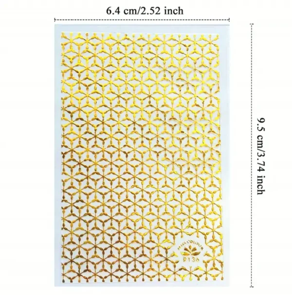TOROKOM's 3D Metallic Nail Decals for Women