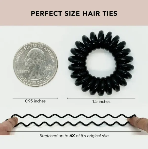 Kitsch Hair Ties for Women - No Crease Hair Bands, 8pcs (Brown)