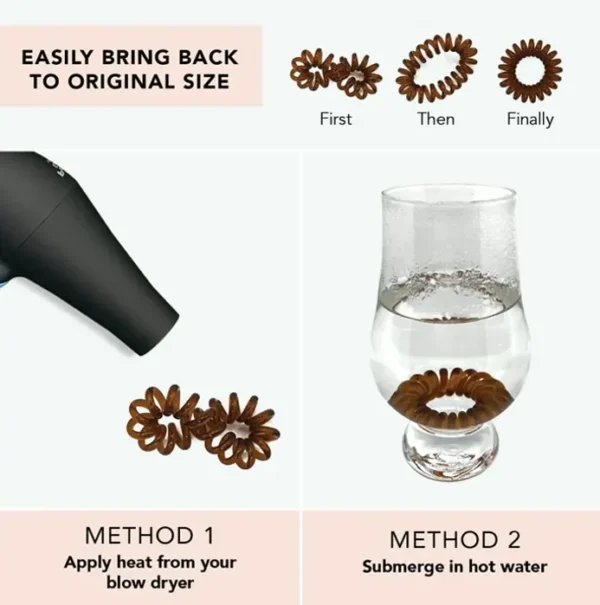 Kitsch Hair Ties for Women - No Crease Hair Bands, 8pcs (Brown)