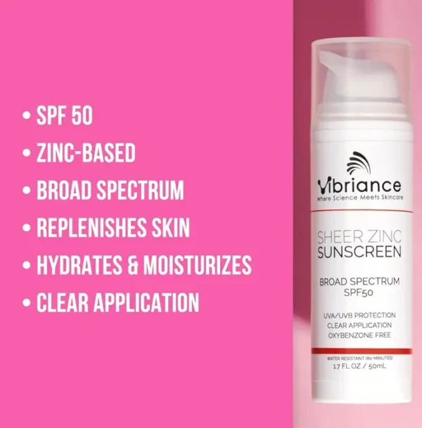 Vibrant Sheer Mineral Face Sunscreen Sun Protection Factor 50, Clear Formula, 1.7 fl oz