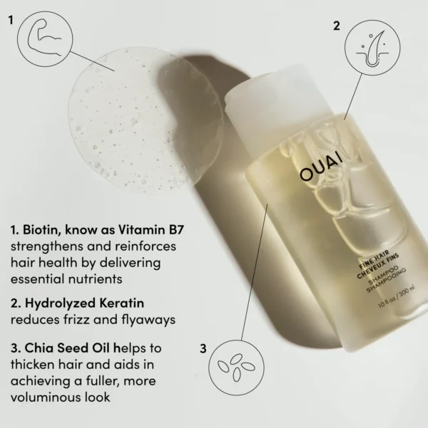 OUAI Shampoo & Conditioner Sulfate-Free Set for Fine Hair (10 Fl Oz)