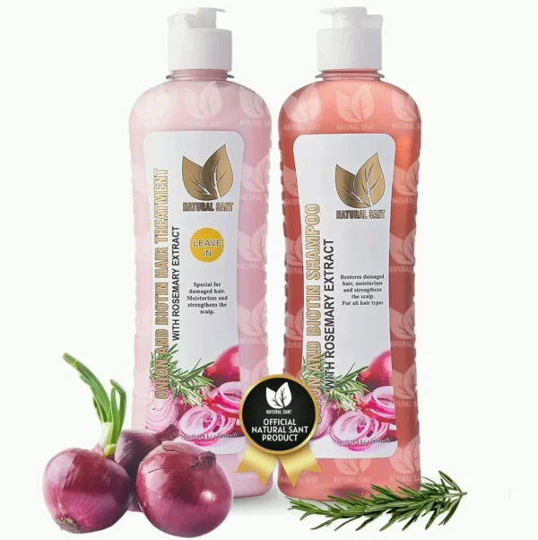 Onion Biotin Herb Shampoo & Treatment Kit to Stronger Locks