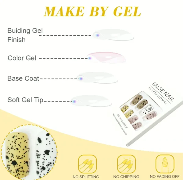 Trendy Easter Press-On Fingernails Set with Fun