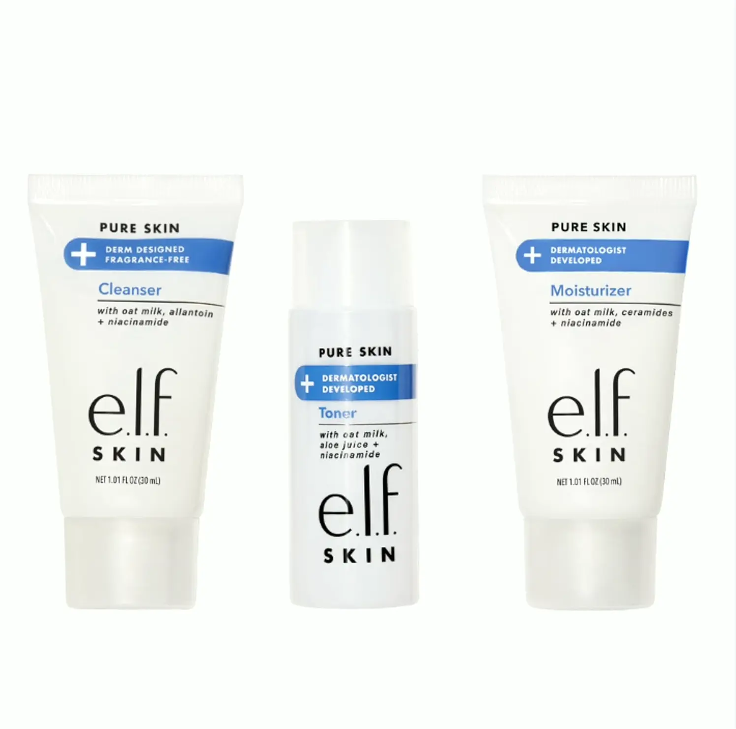 Elf Clean Skin Travel Set: Cleanser, Toner & Moisturizer