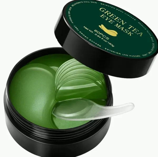 Green Tea Eye Masks for Puffy Eyes, Hydrating Gel Pads, 30 Sets