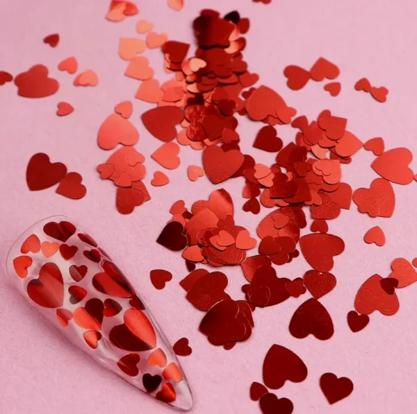 Valentine Nail Sequins Kit 12 Grids Love Design