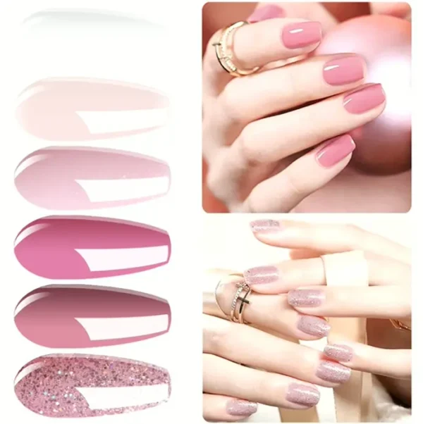 Gel Beginner Kit w/ 48W UV LED Lamp & 6 Colors