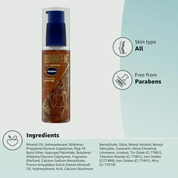 Vaseline's Illumine My Glowing Skin Oil 3.3oz