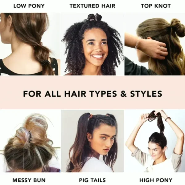 Kitsch Hair Ties for Women - No Crease Hair Bands, 8pcs (Brown)