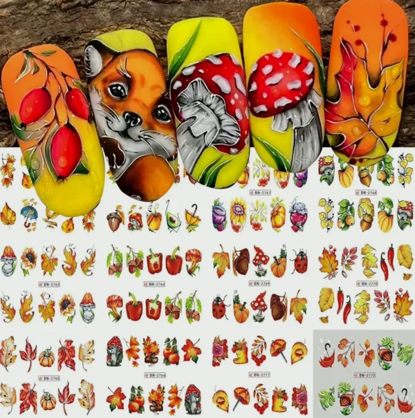 Fall Art Decals Pumpkin Design