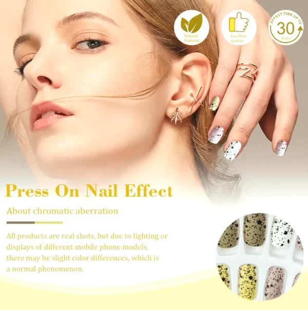 Trendy Easter Press-On Fingernails Set with Fun