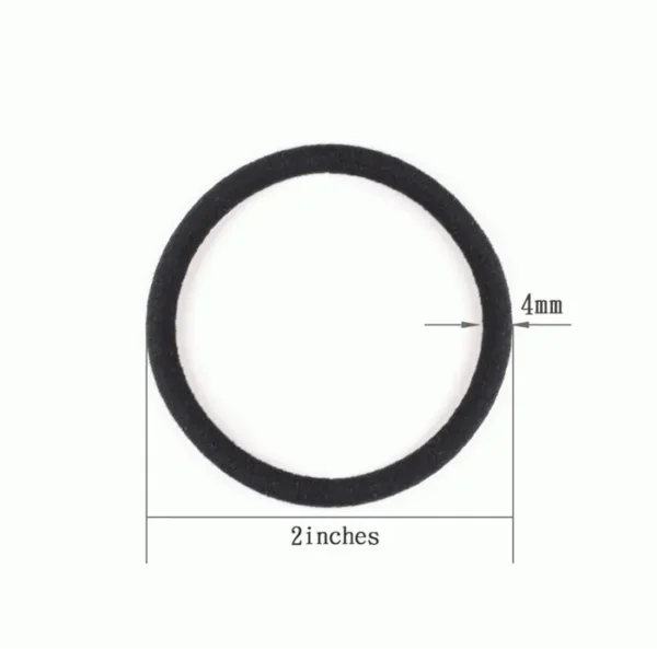 120 Dark Hair Holders For Curly Hair (4mm)