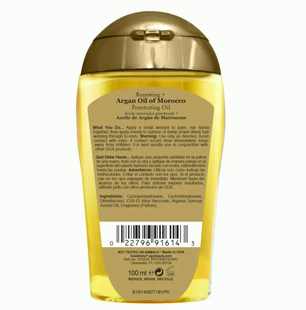 OGX's Argan Oil Treatment Moisturizer, Every Hair Types, 3.3 fl oz