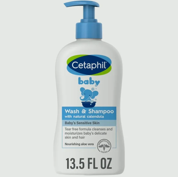 Cetaphil Baby Wash and Organic Calendula, Tear-Free, 13.5