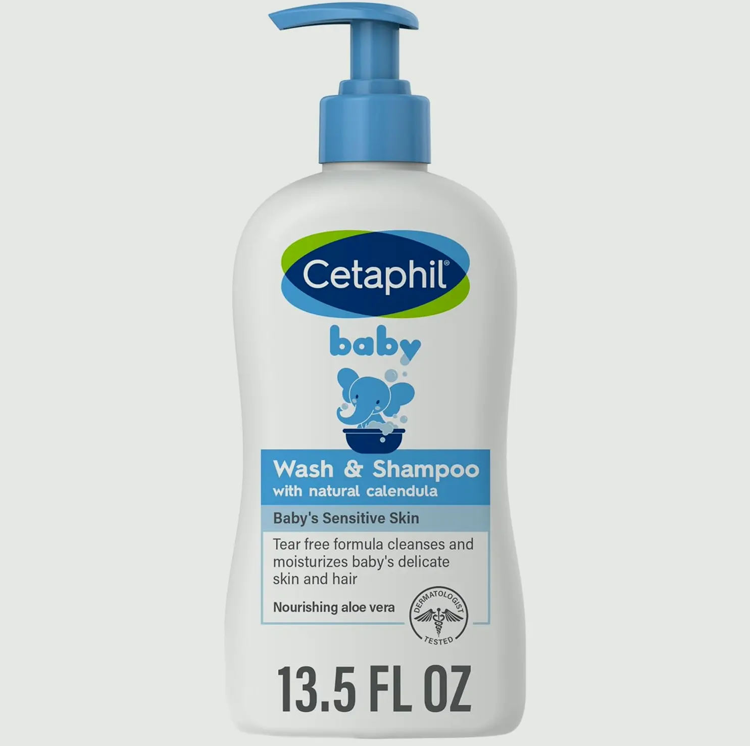 Cetaphil Baby Wash and Organic Calendula, Tear-Free, 13.5