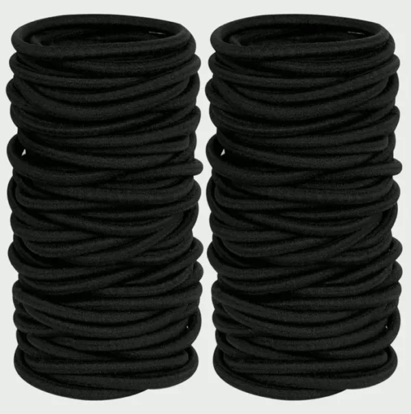 120 Dark Hair Holders For Curly Hair (4mm)