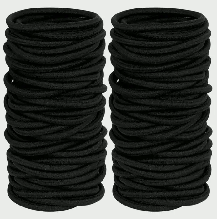 120 Dark Hair Holders For Curly Hair (4mm)