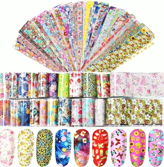 300 Pieces Nail Art Foil Stickers