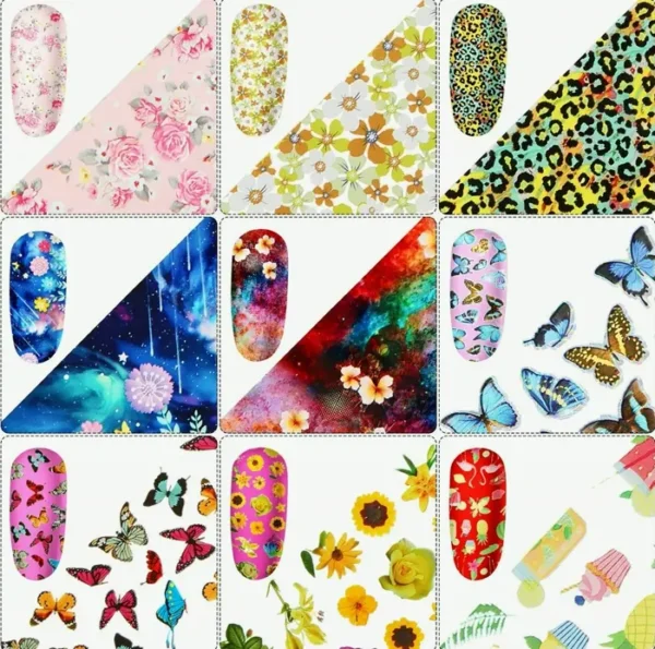 300 Pieces Nail Art Adhesive Decal Set