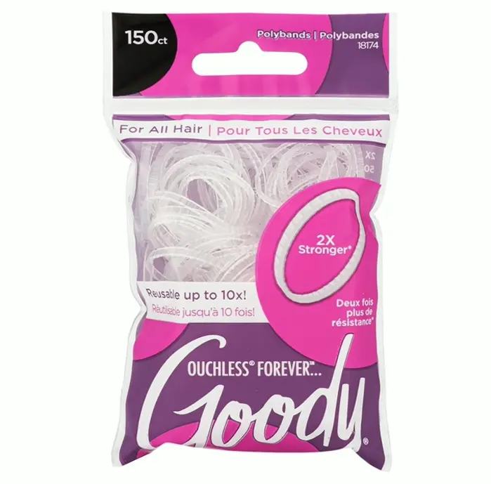 Goody Pain-Free Flexi Hair Band - 150 Pc, Clear