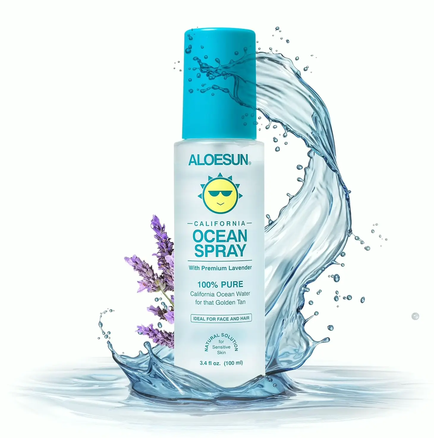 Ocean Mist: Sea Salt Face Mist with Lavender (Travel Size, 3.4 Fl Oz)