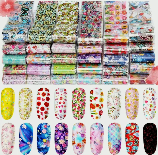 300 Pieces Nail Art Adhesive Decal Set