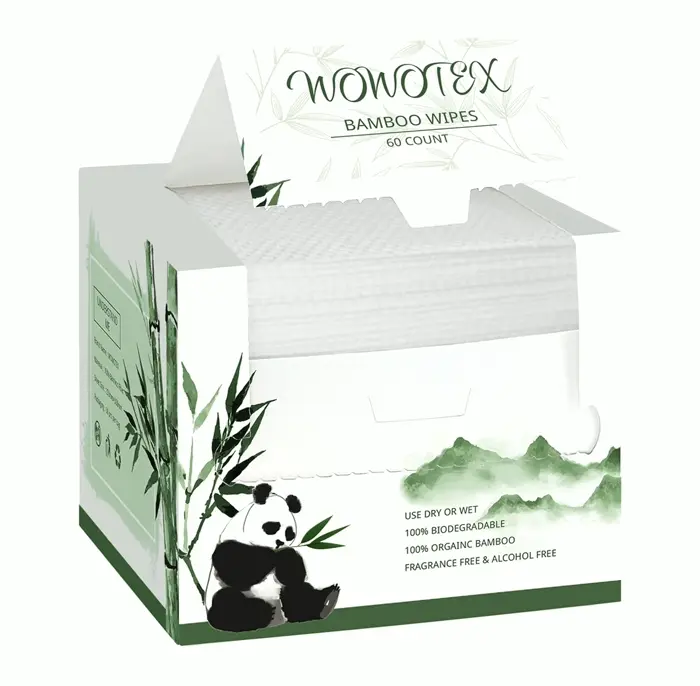 Single-use Biodegradable Facial Towels - Super Thick and Gentle (60 Count)