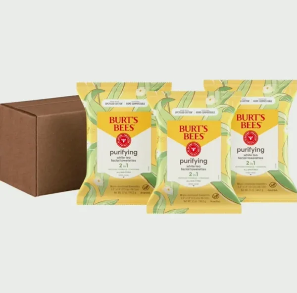 Burt's Tea Facial Wipes, Hydrating Makeup Remover, 30 Ct. Bundle