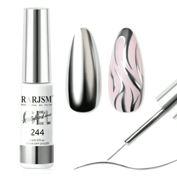 Chrome Mirror Gel Nail Liner, 3D Finish, 8ml