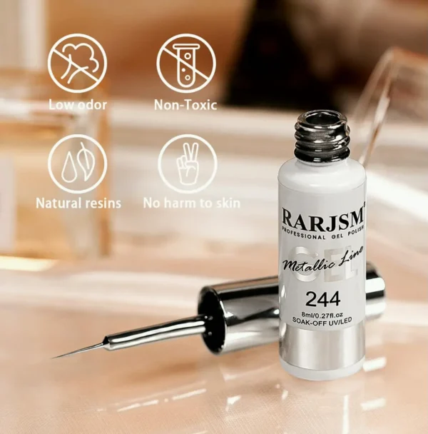 Chrome Mirror Gel Nail Liner, 3D Finish, 8ml