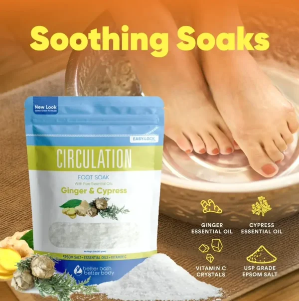 Circulation Foot Soak with Natural Salt & Aromatic Oils (2 lbs)