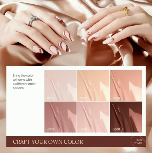 UV Nail Set - Six Tones Nude Collection