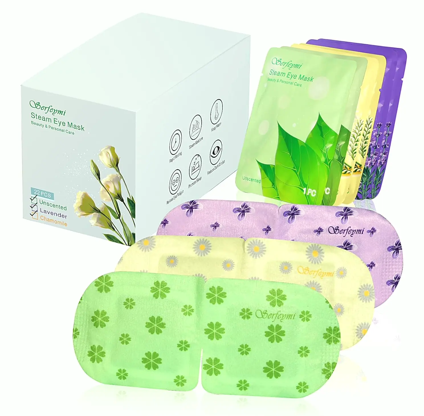 Serfeymi 22-Pack Heated Eye Mask for Dry Eyes, Women